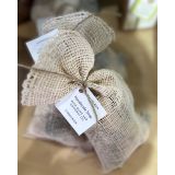 Handmade Olive Oil soap balls in an Agave Bag